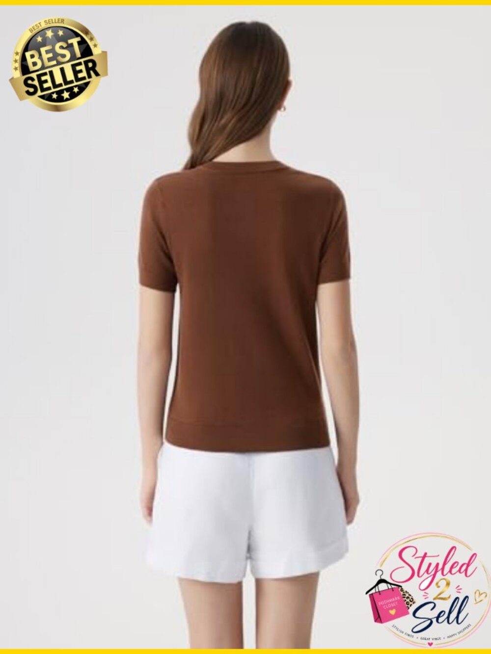 Cashmere Blend Cardigan Short Sleeve Button Up Cropped Knit Summer Sweater - Picture 4 of 6